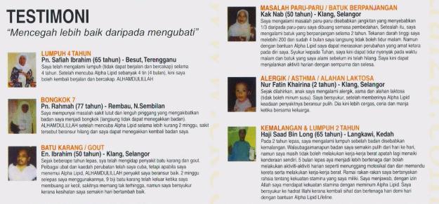 Testimonial Alpha Lipid Lifeline